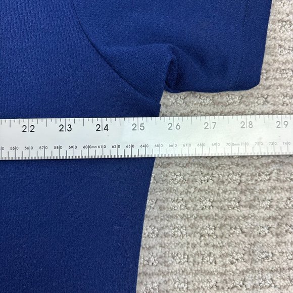 Vintage L.L. Bean Shirt Men Large Navy Blue 1/4 Zip Made in USA Embroidered Logo - Picture 10 of 11